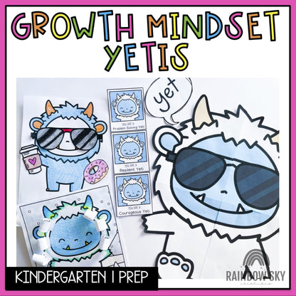 Growth Mindset Yeti | The Power of Yet | Kindergarten