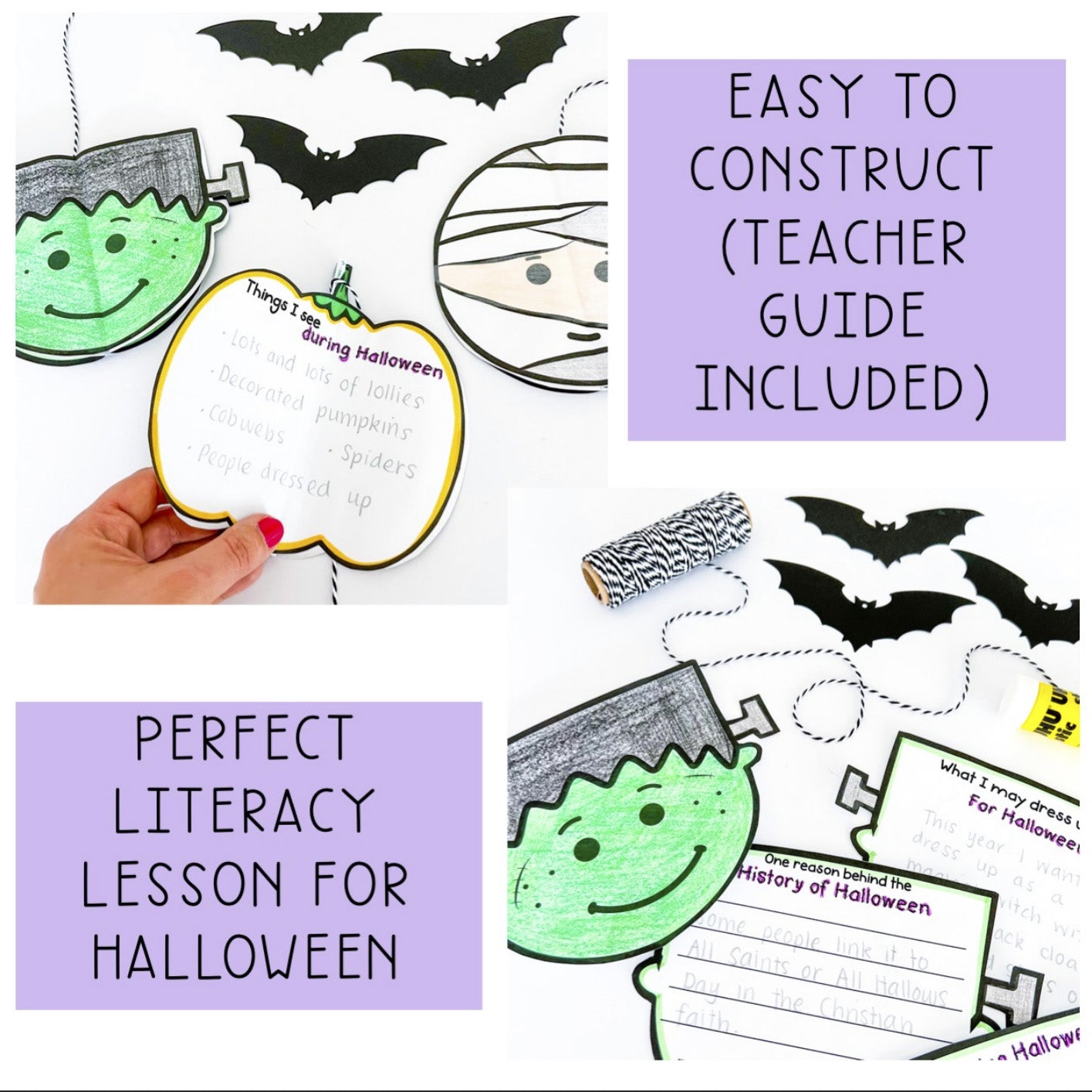 Halloween 3D Craft | Halloween Writing and Reflection Activity