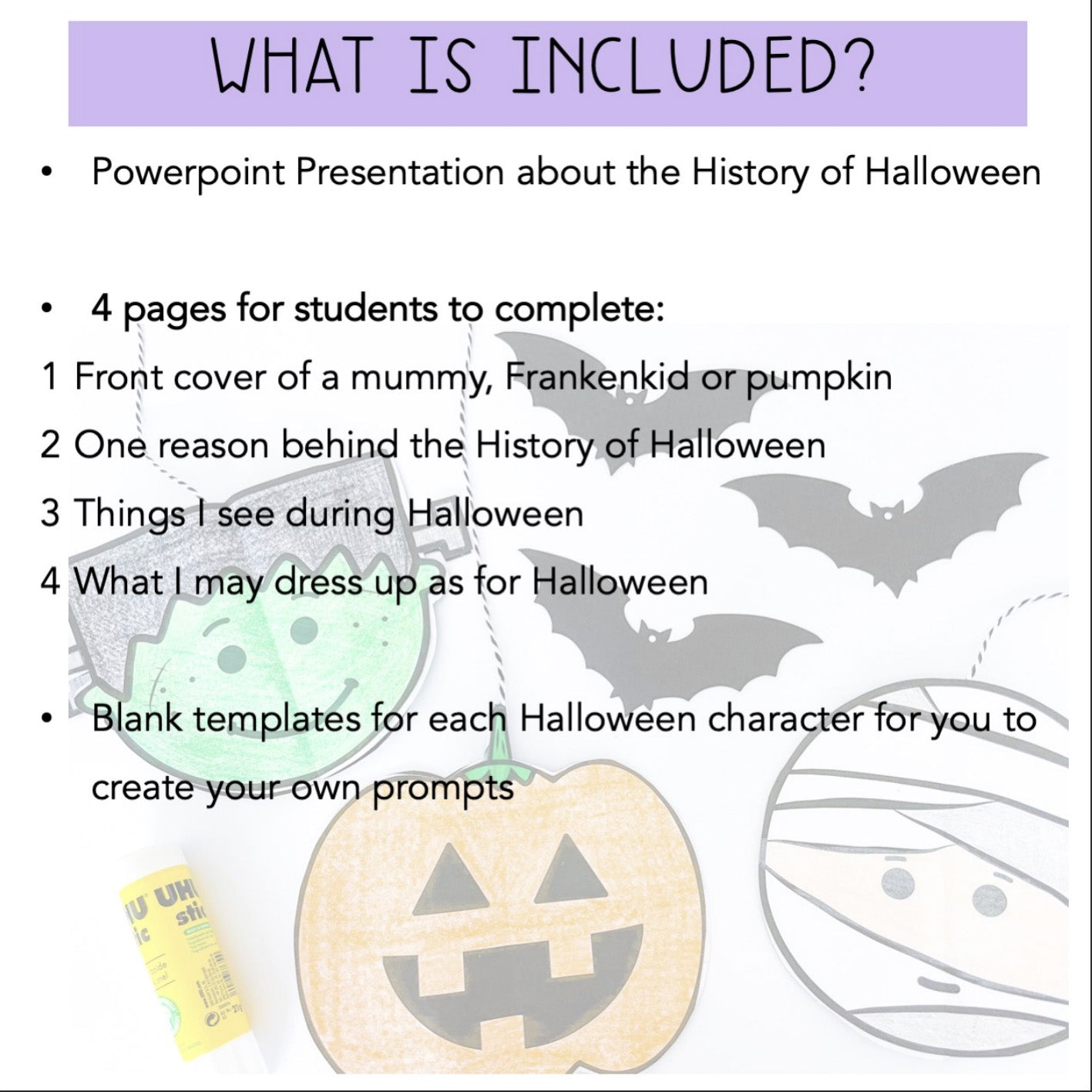 Halloween 3D Craft | Halloween Writing and Reflection Activity