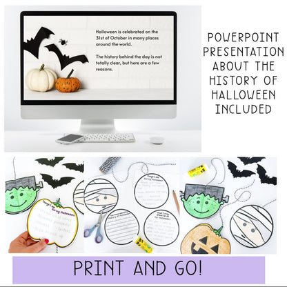 Halloween 3D Craft | Halloween Writing and Reflection Activity