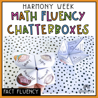 Harmony Week Math Chatterboxes | Year 1 Year 2 Maths Centres