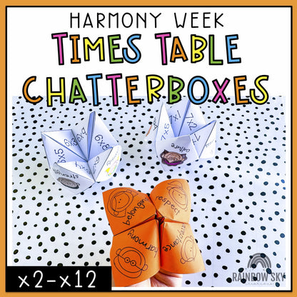 Harmony Week Times Table Chatterboxes | Year 3 Year 4 Maths