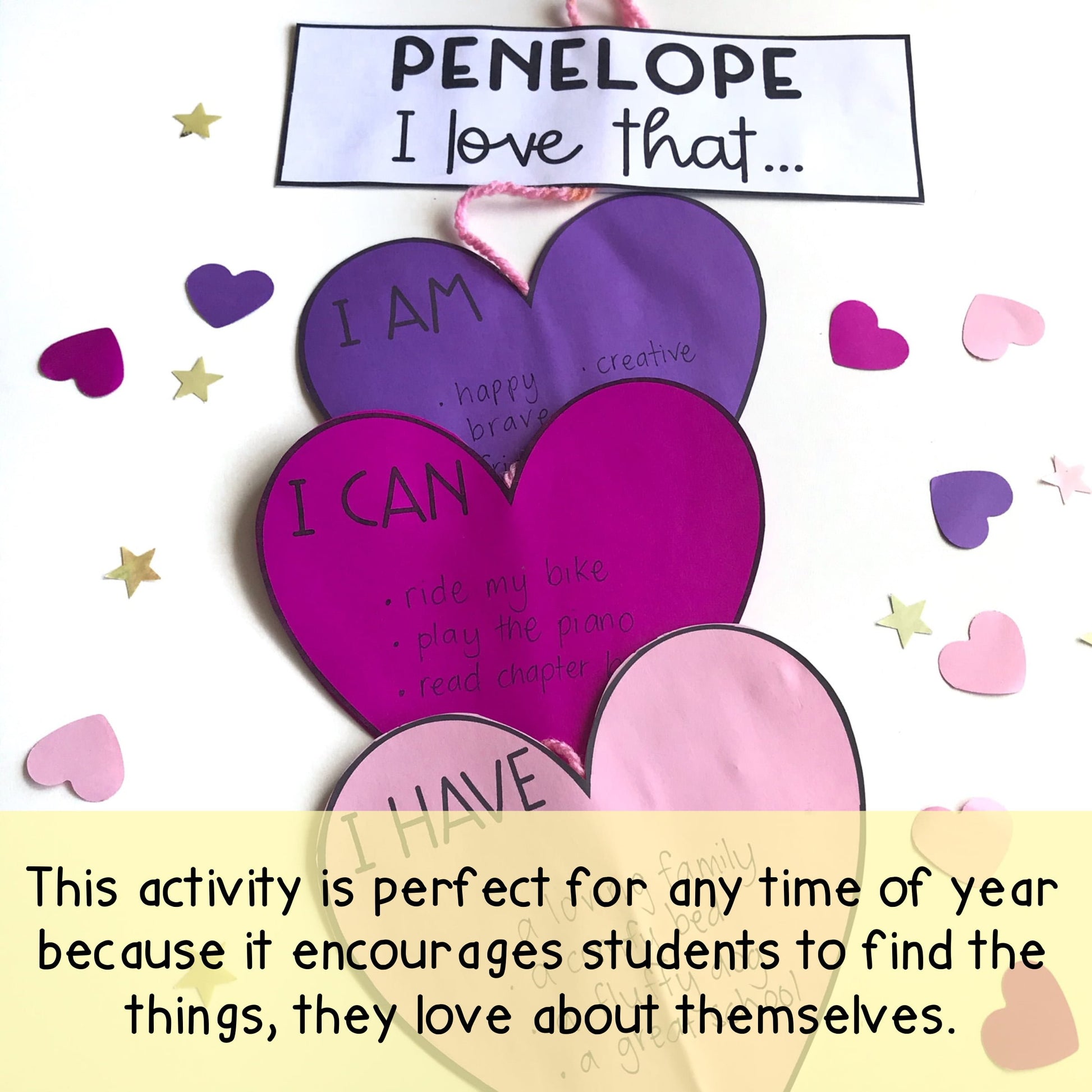 Self Love Heart Display | Valentine's Day Craft | SEL Activity