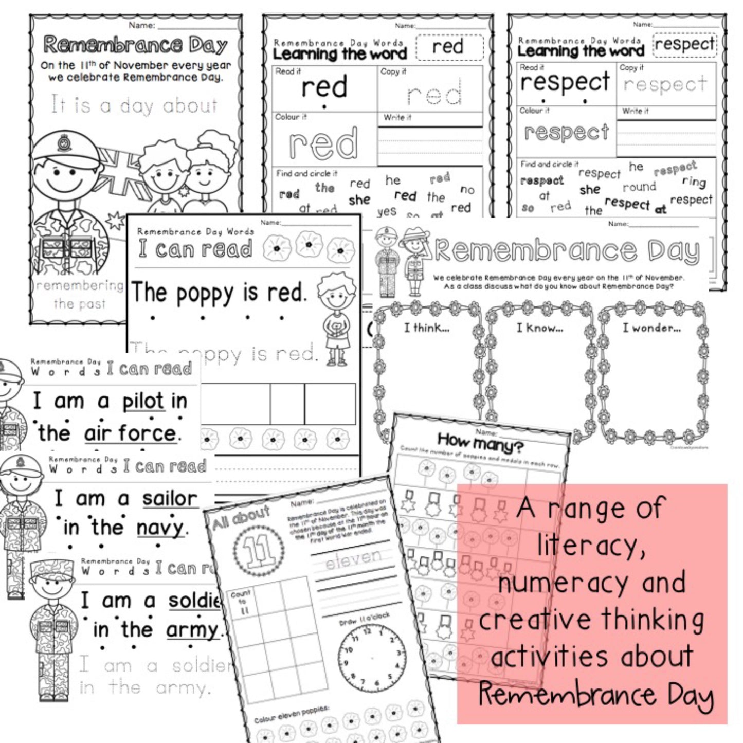 Remembrance Day Activities Australia | Foundation, Kindergarten, Prep