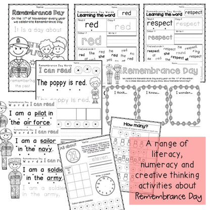 Remembrance Day Activities Australia | Foundation, Kindergarten, Prep