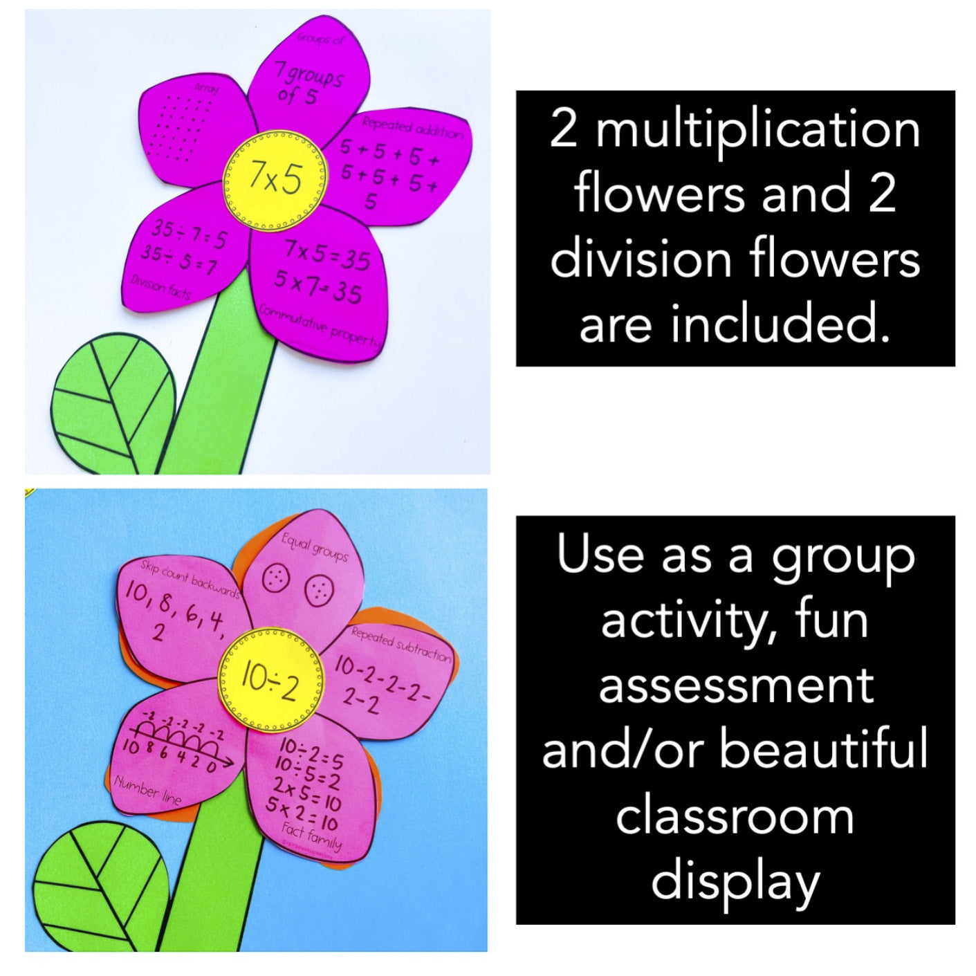 Representing Multiplication and Division Flowers | Math Center