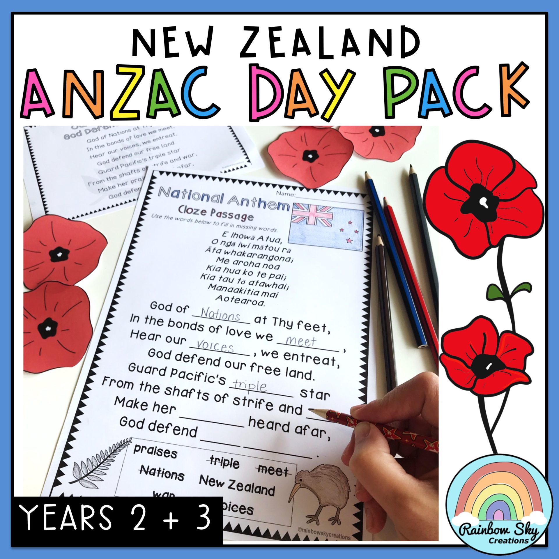 NZ ANZAC Day Pack | Year 2-3 [New Zealand Anzac Day Activities]