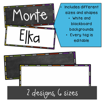 Editable Name Tags | Editable Labels