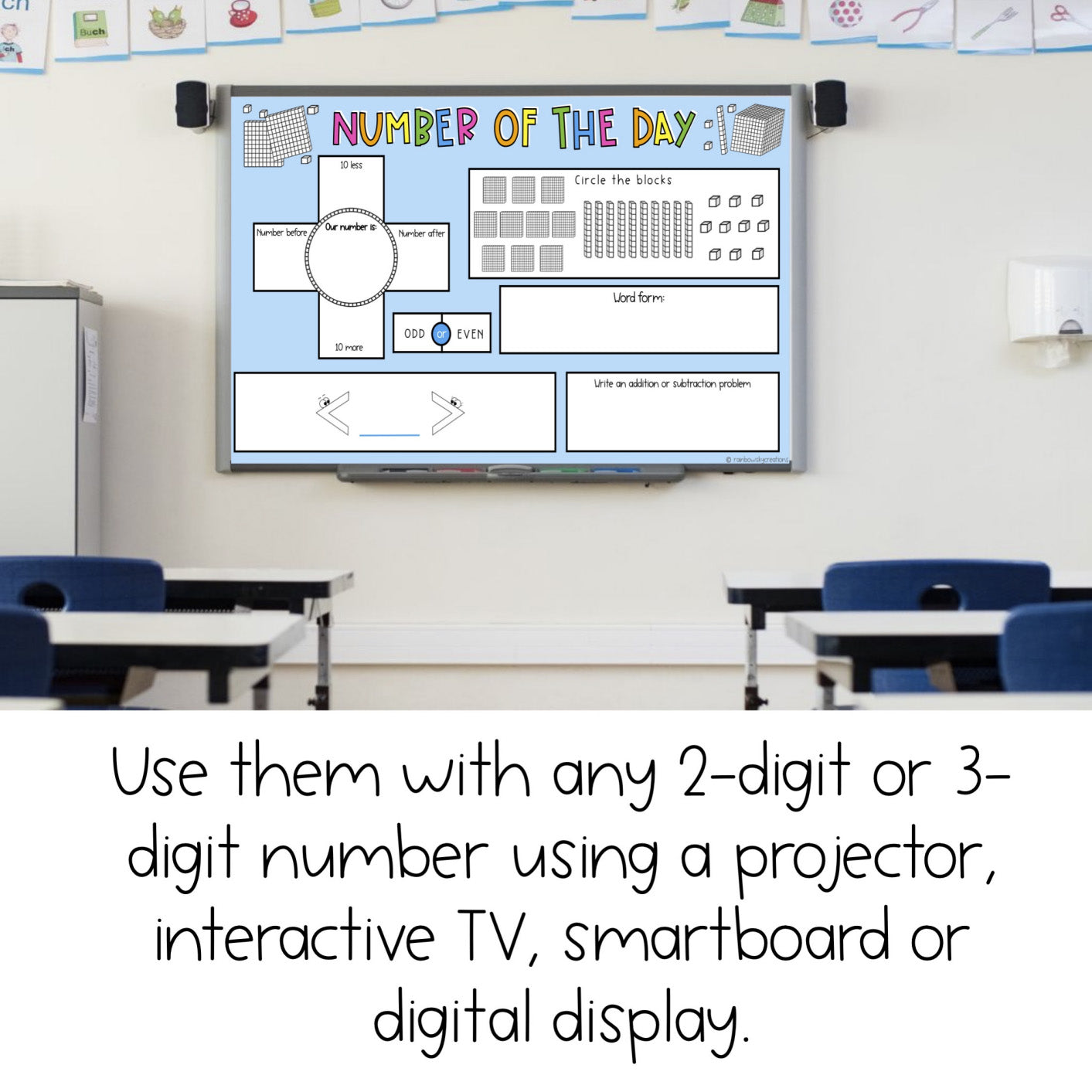 Daily Number Slides/ Daily 2-digit and 3-digit Number of the Day