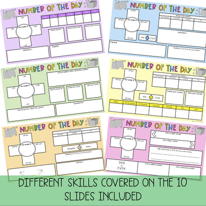 Daily Number Slides | Daily Number of the Day Warmup | 7-digit Numbers