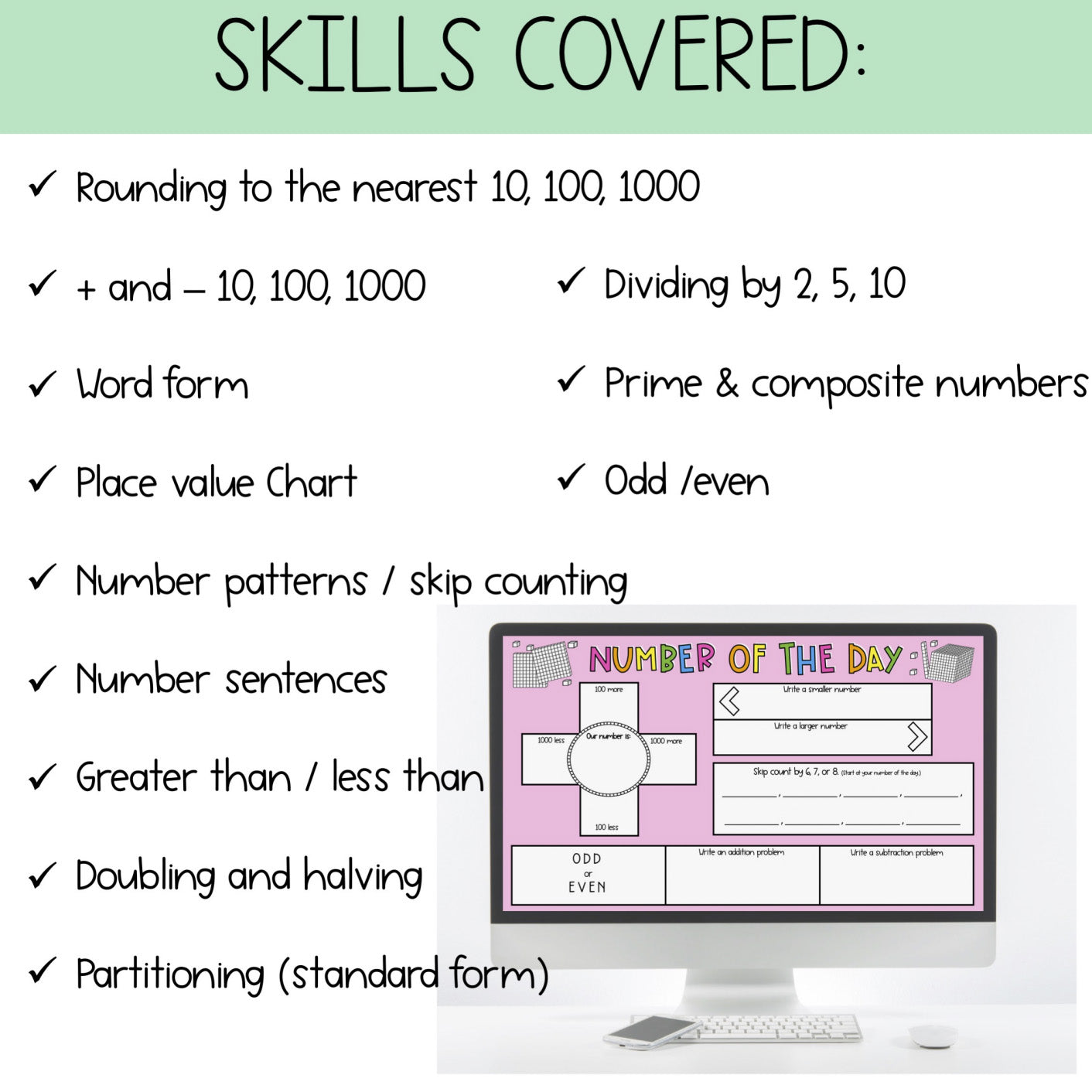 Daily Number Slides | Daily Number of the Day Warmup | 7-digit Numbers