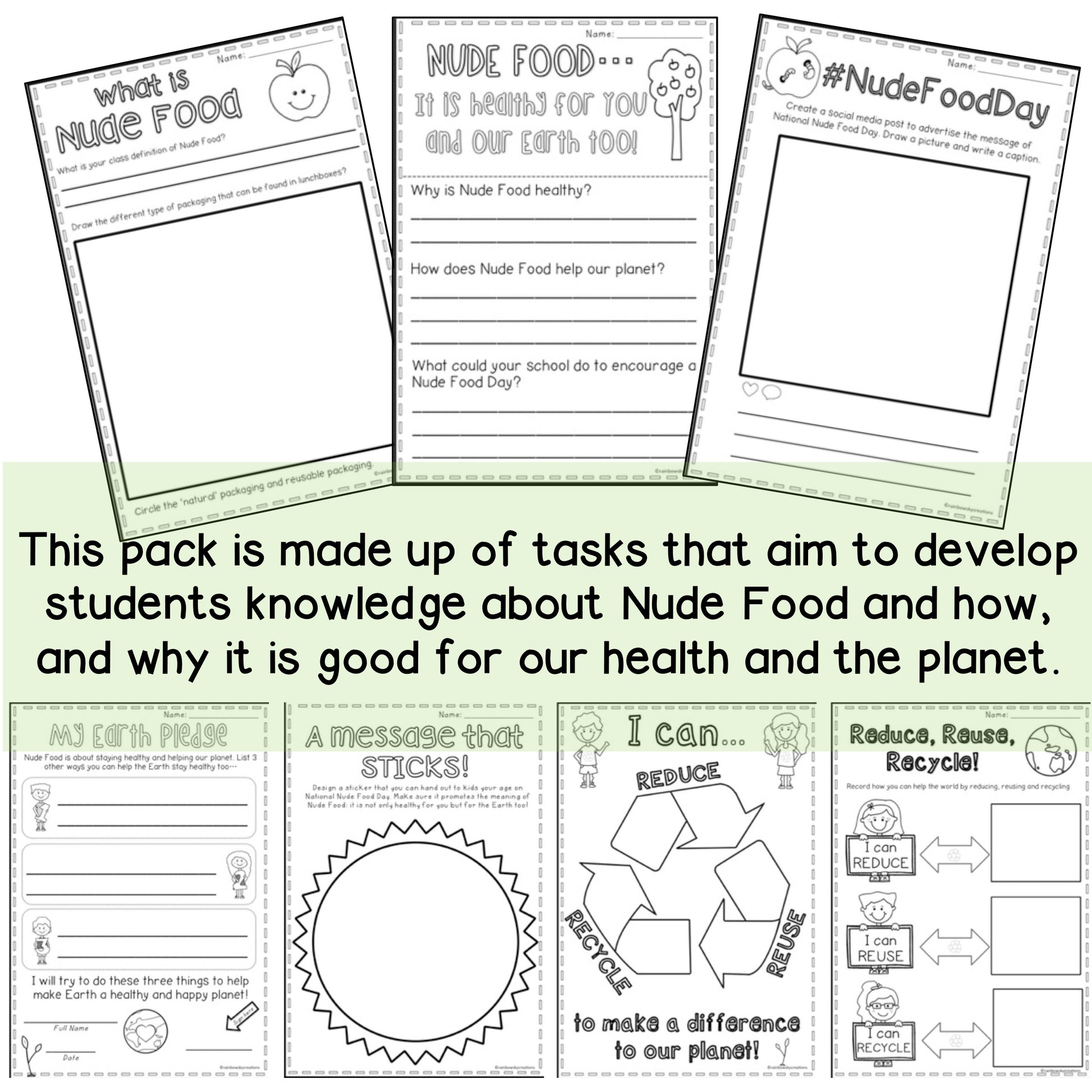 Nude Food Resource | WOW Food  [Grades 1 - 4]