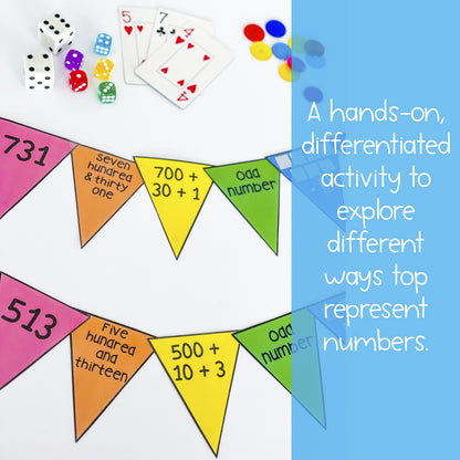 Representing Numbers | Place Value Math Centres | 2-5-digit numbers