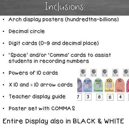 Rainbow Arch Place Value Chart | Interactive Place Value Posters