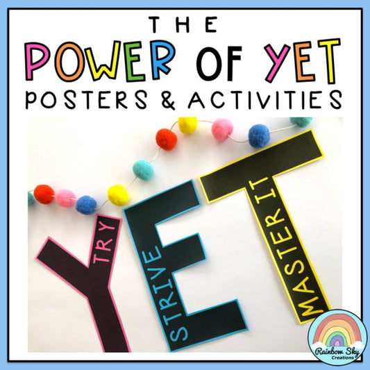 The Power of Yet Posters and Lessons | Growth Mindset Yet Activities