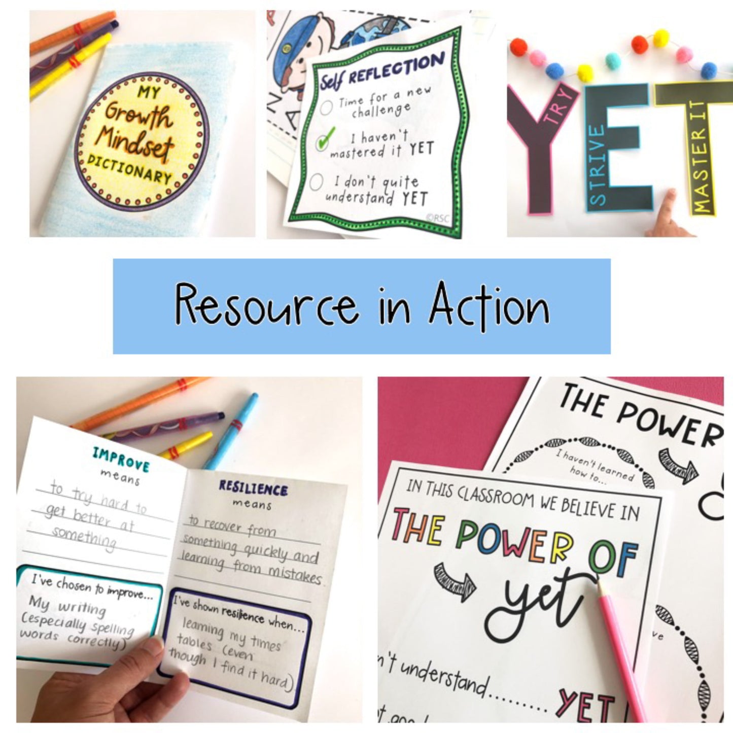 The Power of Yet Posters and Lessons | Growth Mindset Yet Activities