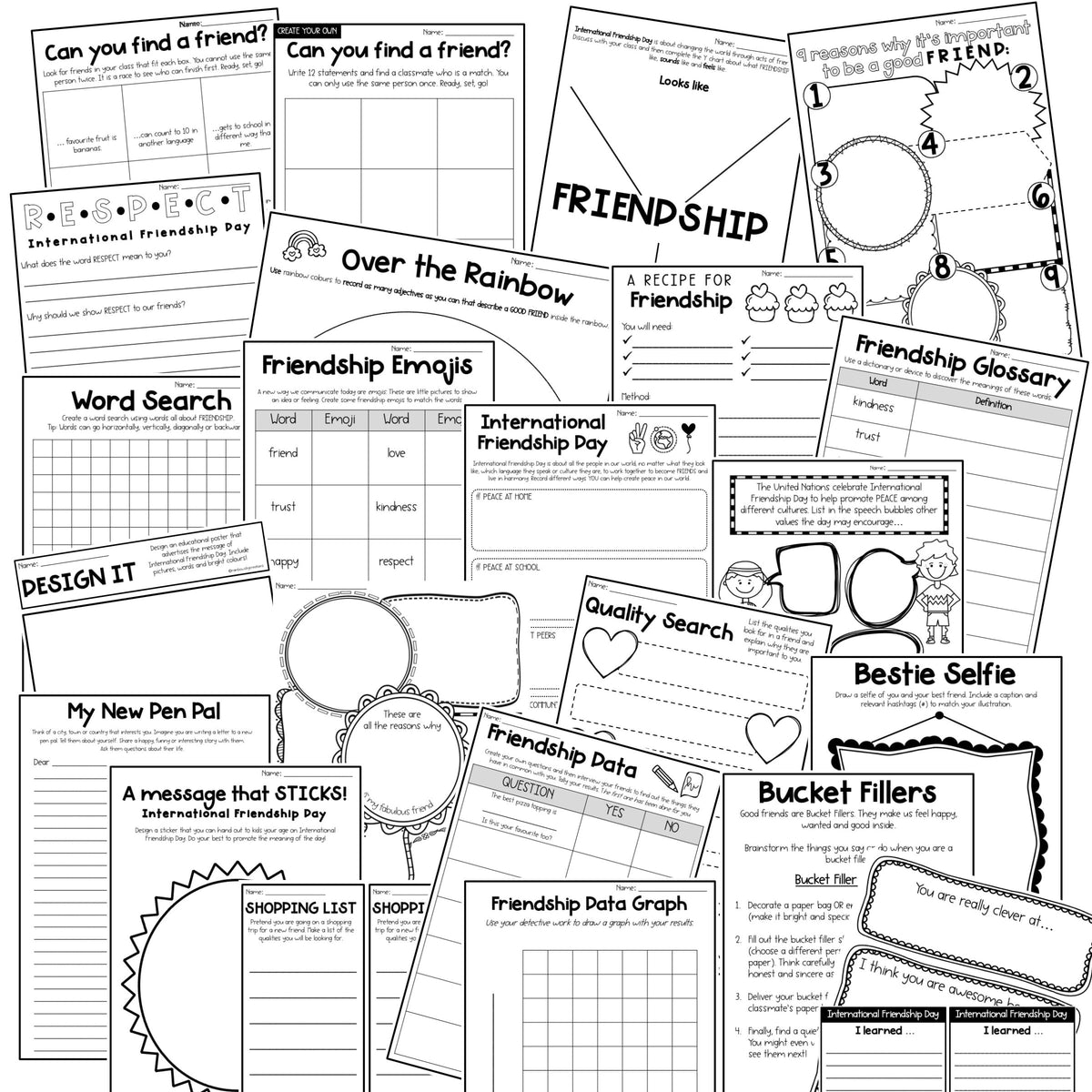 Friendship Activities - International Friendship Day (Grades 3-6 ...
