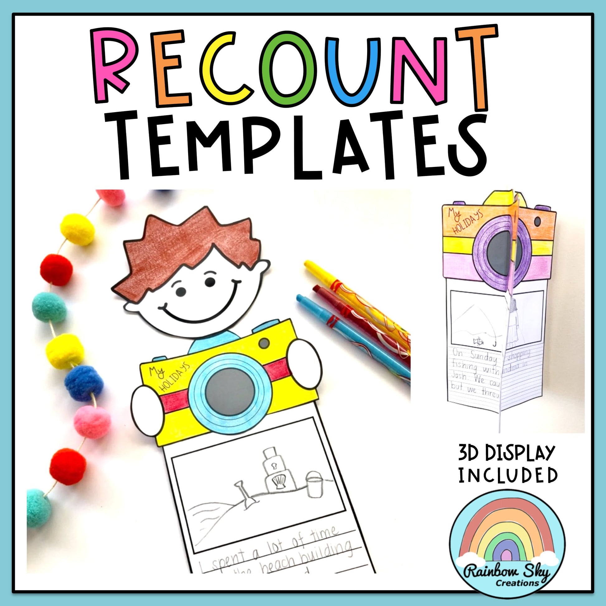 Holiday Recount / Summer Recount | 3D  Display | Back to School