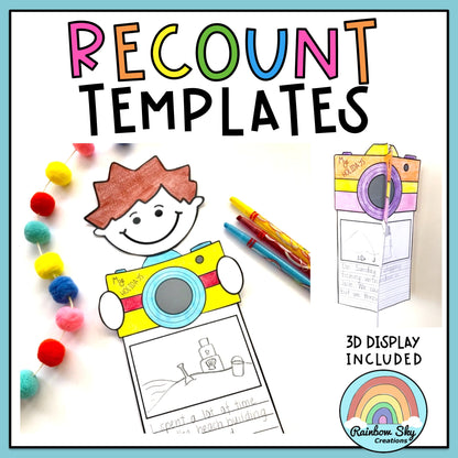 Holiday Recount / Summer Recount | 3D  Display | Back to School