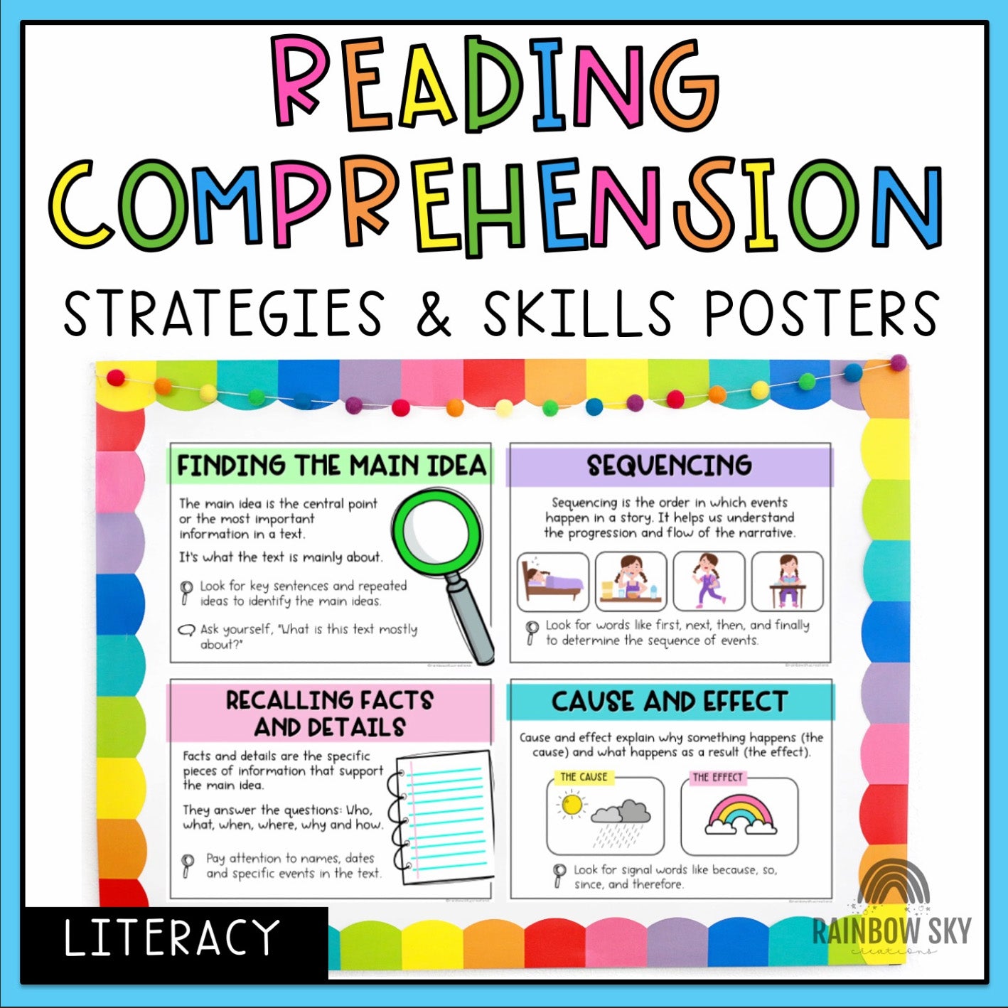 Reading Comprehension Strategy Posters | Reading Anchor Charts ...