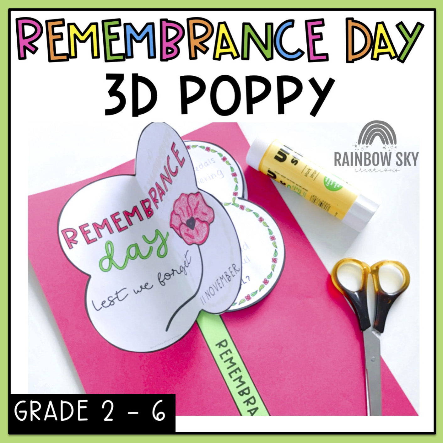 Remembrance Day 3D Poppy Craft