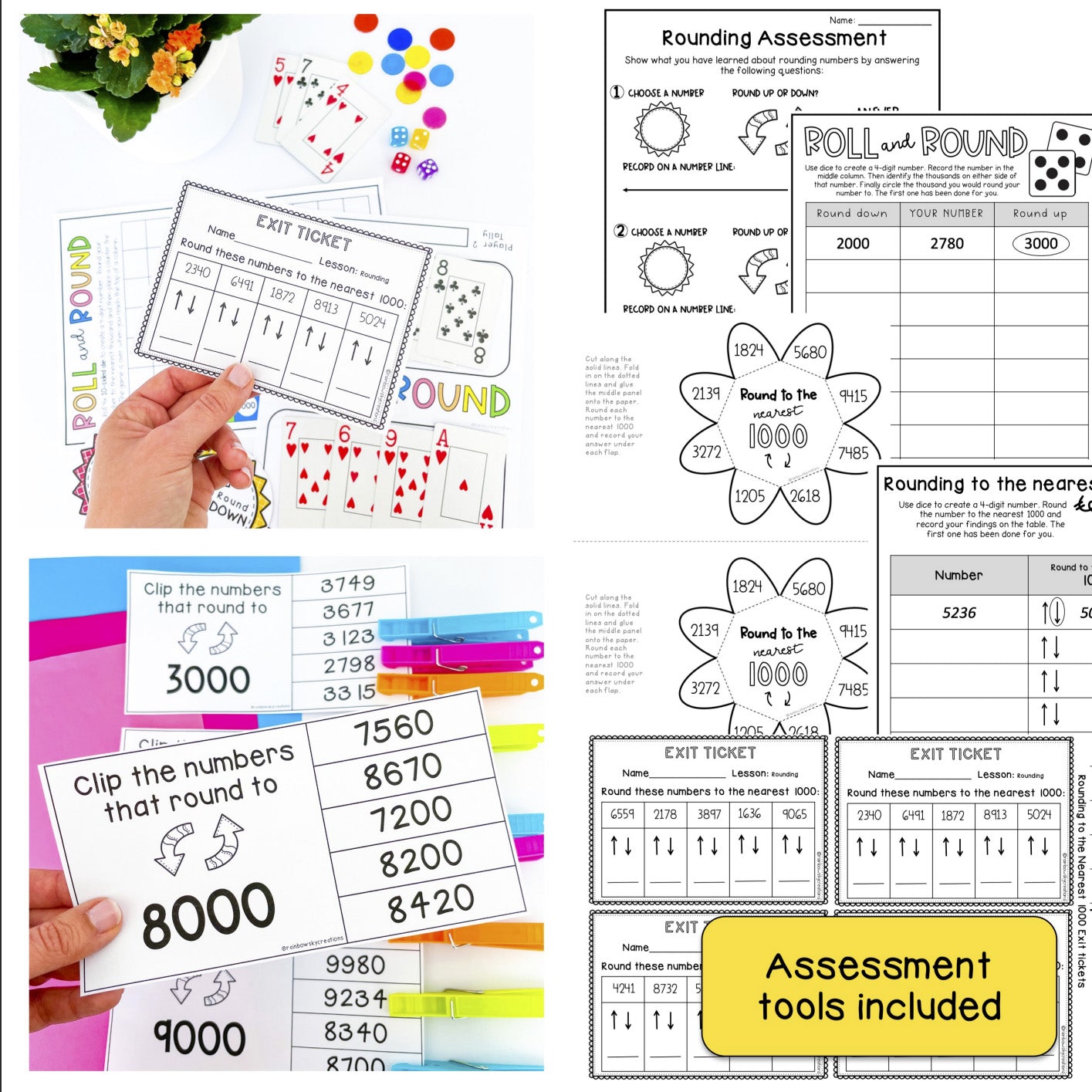 Rounding to the Nearest 1000 | Rounding to 1000 Math Centers