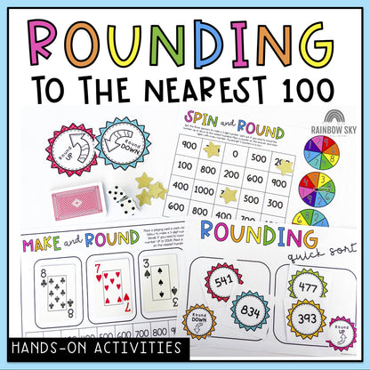 Rounding to the Nearest 100 | Rounding to 100 Math Centers