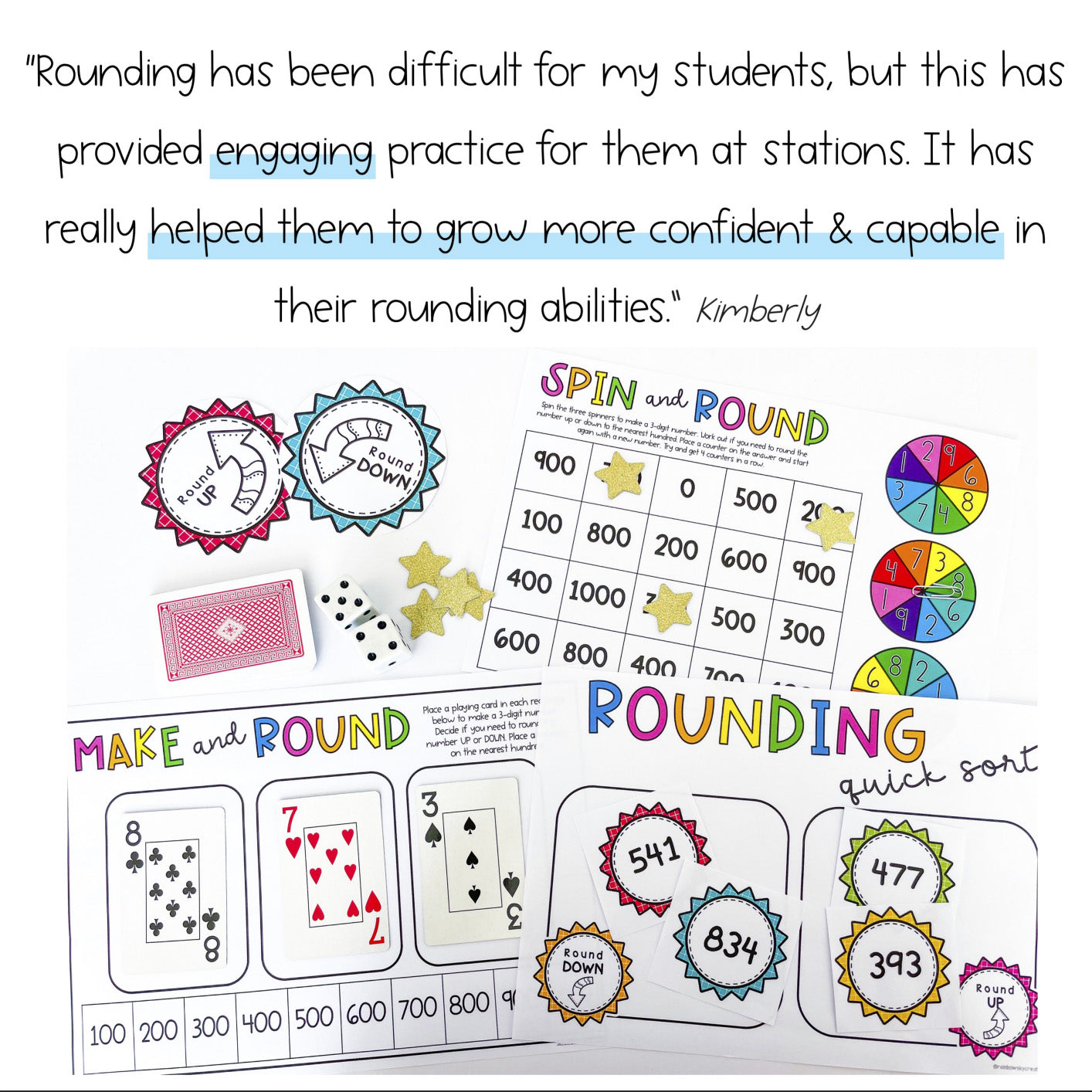 Rounding to the Nearest 100 | Rounding to 100 Math Centers