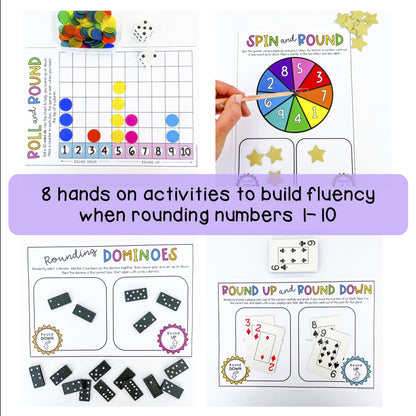 Rounding Numbers 1-9 | Learning to Round Math Centers