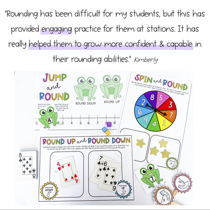 Rounding Numbers 1-9 | Learning to Round Math Centers