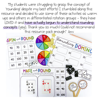 Rounding to the Nearest 10 | Rounding to 10 Math Centers