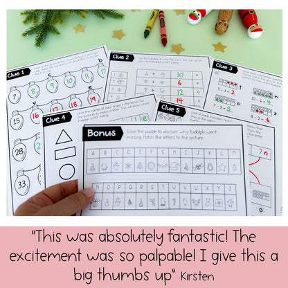 Christmas Math Code Cracker | Grade 1 & 2 Escape Room