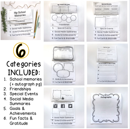 End Of Year Memories Activity | Digital Flipbook