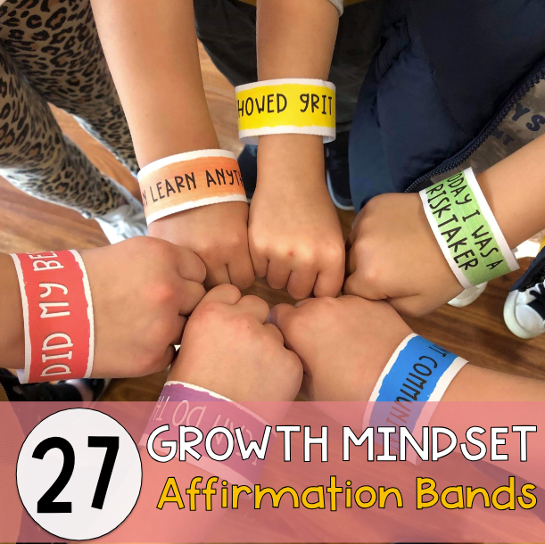 Growth Mindset Affirmation Bands [Wristbands]