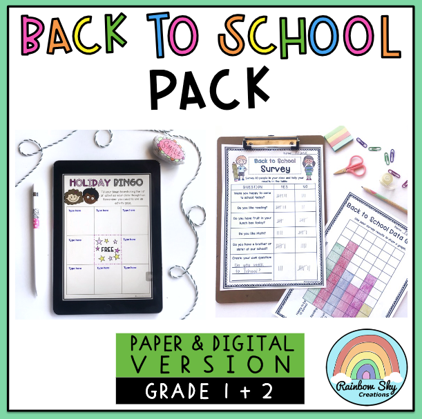 Back To School Activities BUNDLE | Grades 1-2 [Digital & Printable]