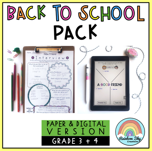 Back To School Activities BUNDLE | Grades 3-4 [Digital & Printable]