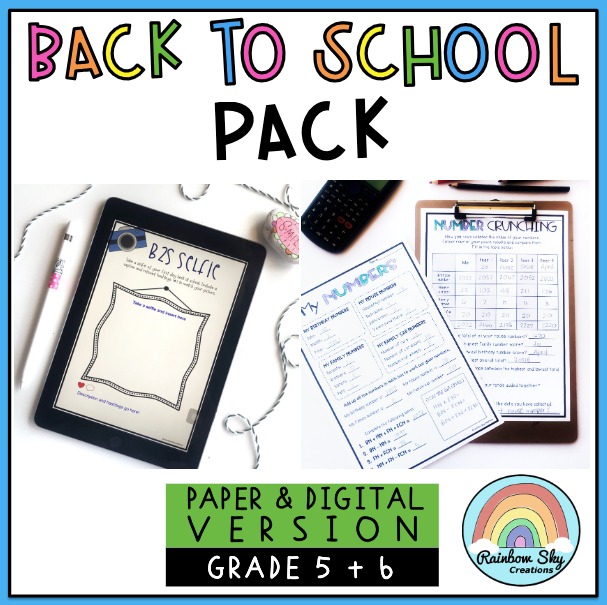 Back To School Activities BUNDLE | Grades 5-6 [Digital & Printable]