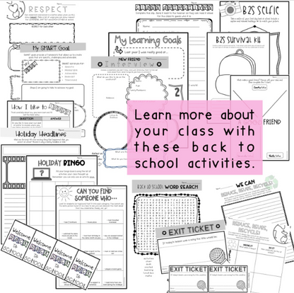 Back To School Activities BUNDLE | Grades 5-6 [Digital & Printable]