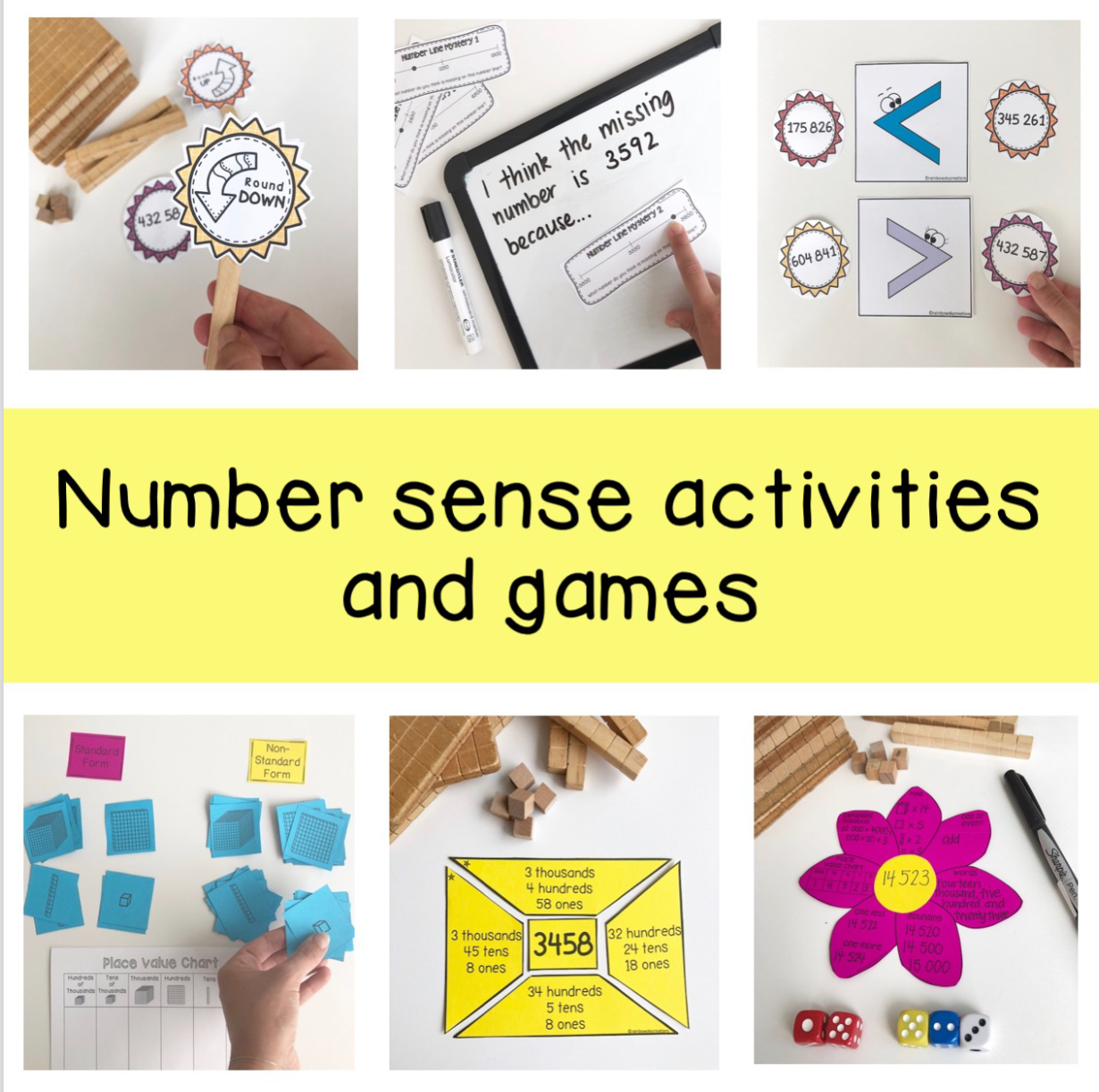 Hands-On Math BUNDLE | Math Centres | Grades 3-4