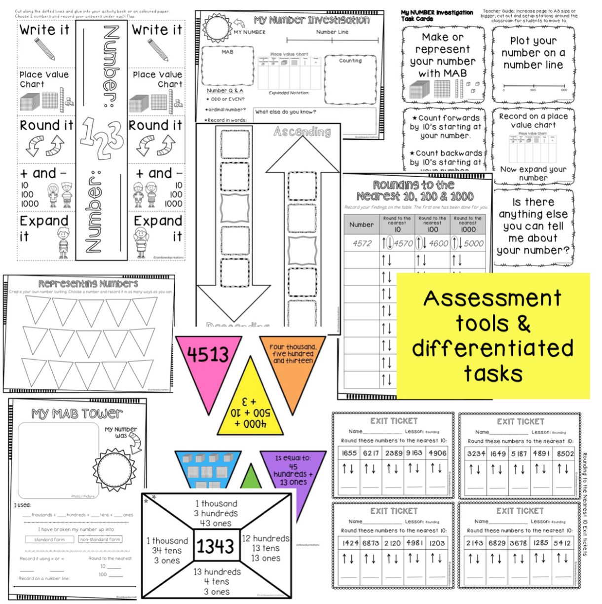 Hands-On Math BUNDLE | Math Centres | Grades 3-4