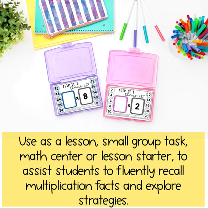 Multiplication Fluency Games | Times Table Flip It x2-x12