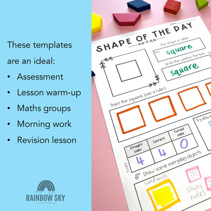 Shape of the Day | Properties of 2D Shapes | Grade 1 + 2