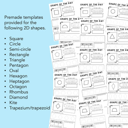 Shape of the Day | Properties of 2D Shapes | Grade 1 + 2