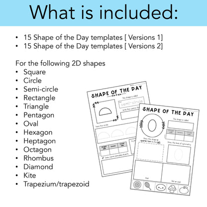 Shape of the Day | Properties of 2D Shapes | Grade 1 + 2