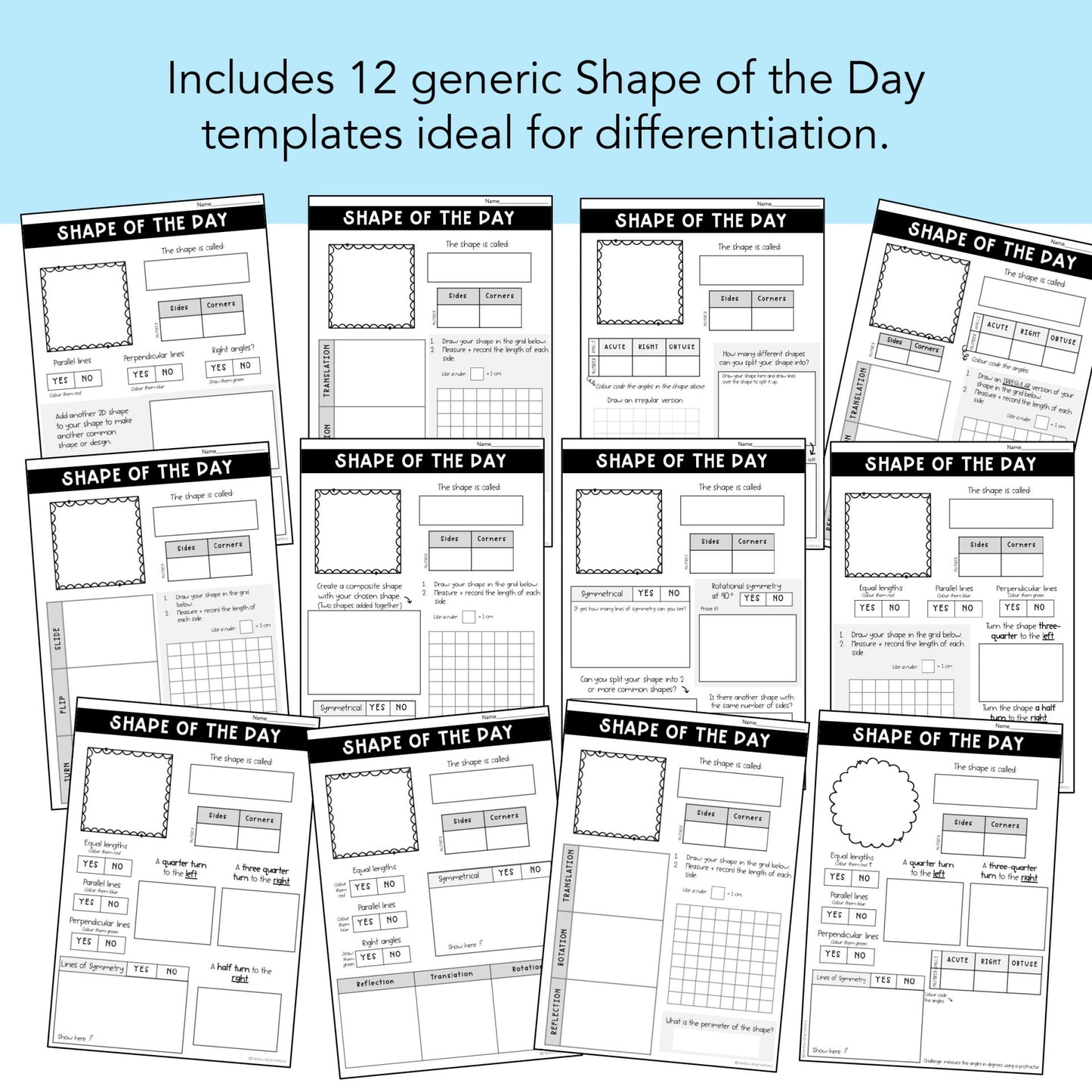 Shape of the Day | Properties of 2D Shapes | Grades 3 to 6