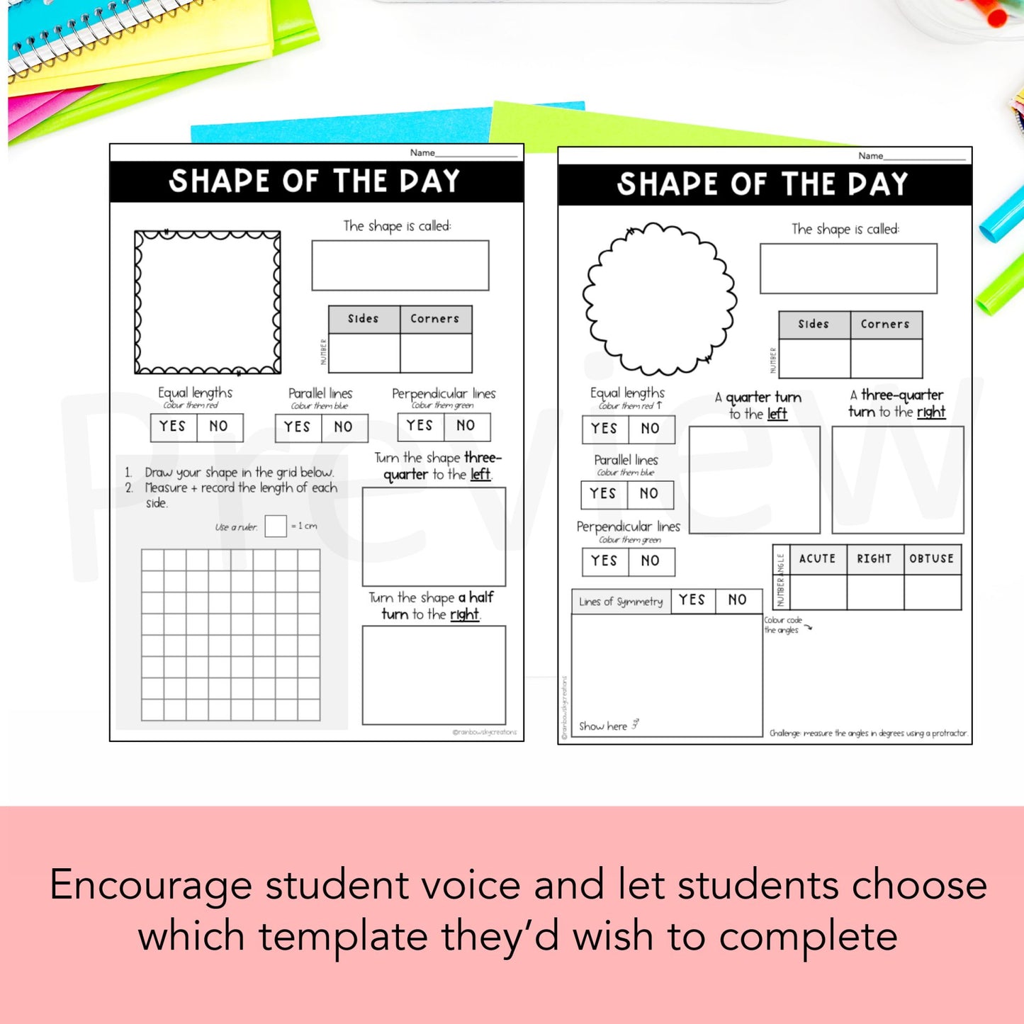 Shape of the Day | Properties of 2D Shapes | Grades 3 to 6