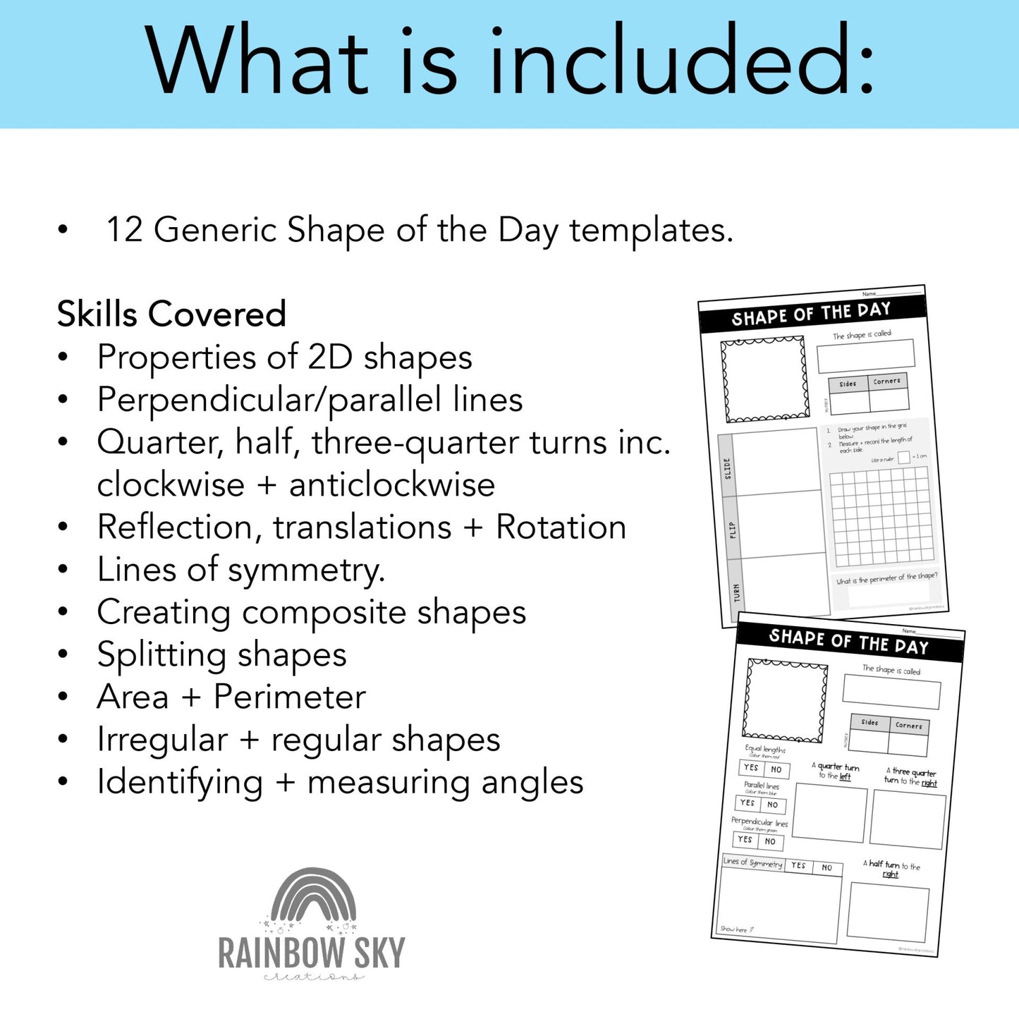 Shape of the Day | Properties of 2D Shapes | Grades 3 to 6