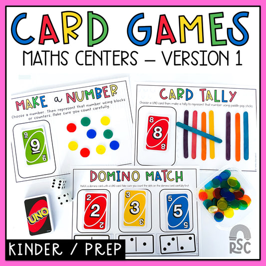 UNO Card Games - Kindergarten (VERSION 1)