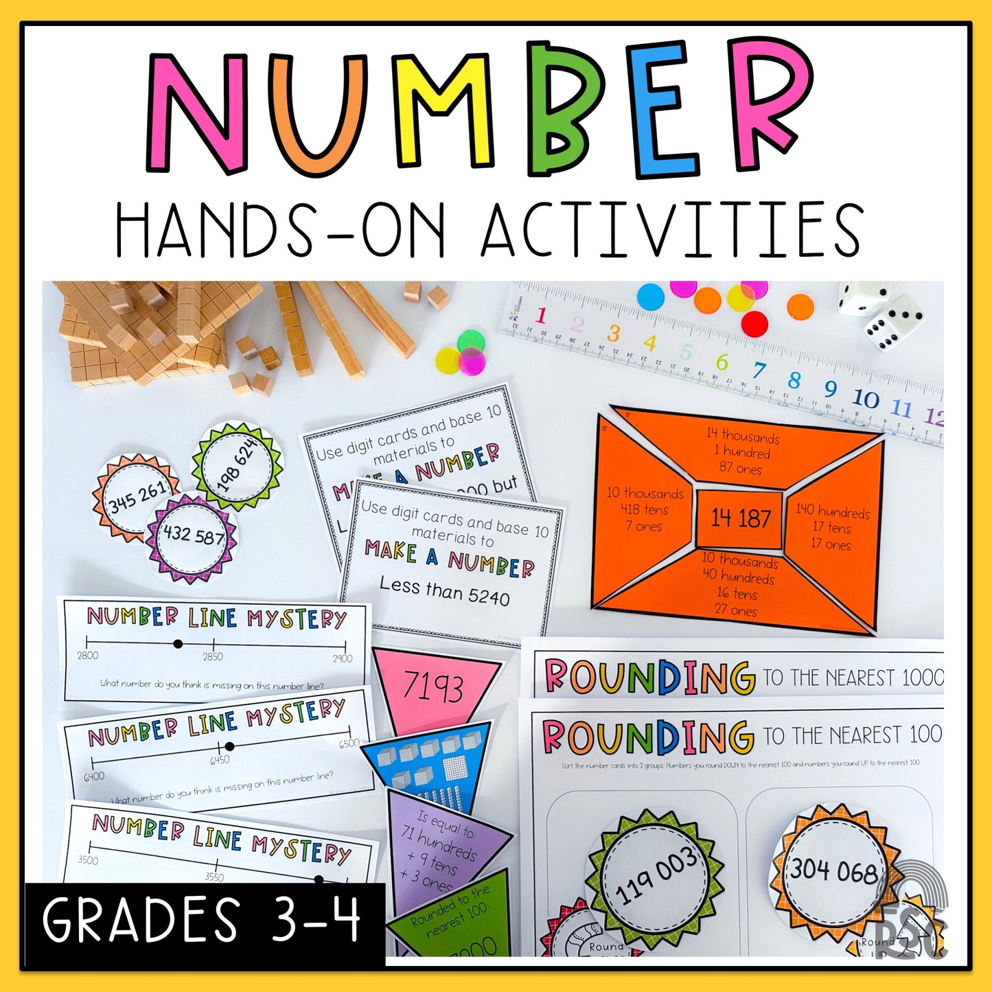 Hands-on Place Value Activities / Third and Fourth Grade Number Sense Activities