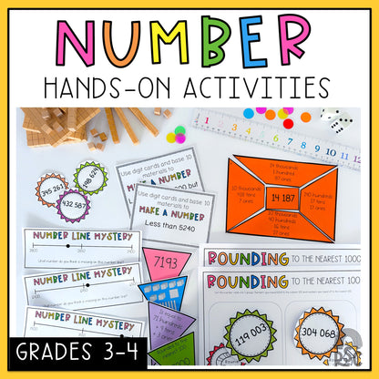 Hands-on Place Value Activities / Third and Fourth Grade Number Sense Activities